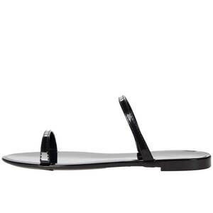 NEW STUART WEITZMAN women's sawyer slide sandal in black